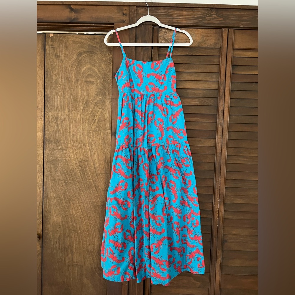 J Crew Factory Lobster Maxi dress size 6